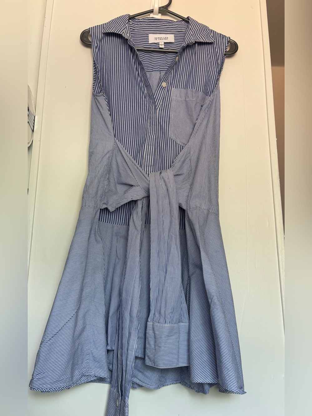 Derek Lam 10 Crosby Sleeveless striped shirtdress Size 8